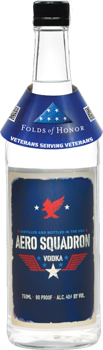 Aero Squadron Vodka supporting Folds of Honor veterans and first responders Premium spirits
